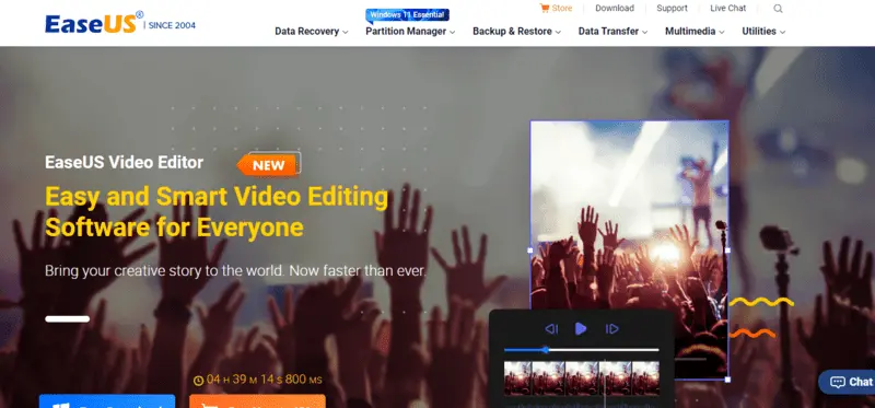 EaseUS Video Editor.