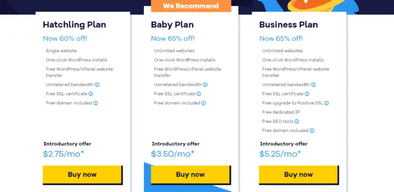 HostGator Pricing